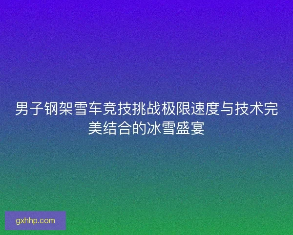 男子钢架雪车竞技挑战极限速度与技术完美结合的冰雪盛宴